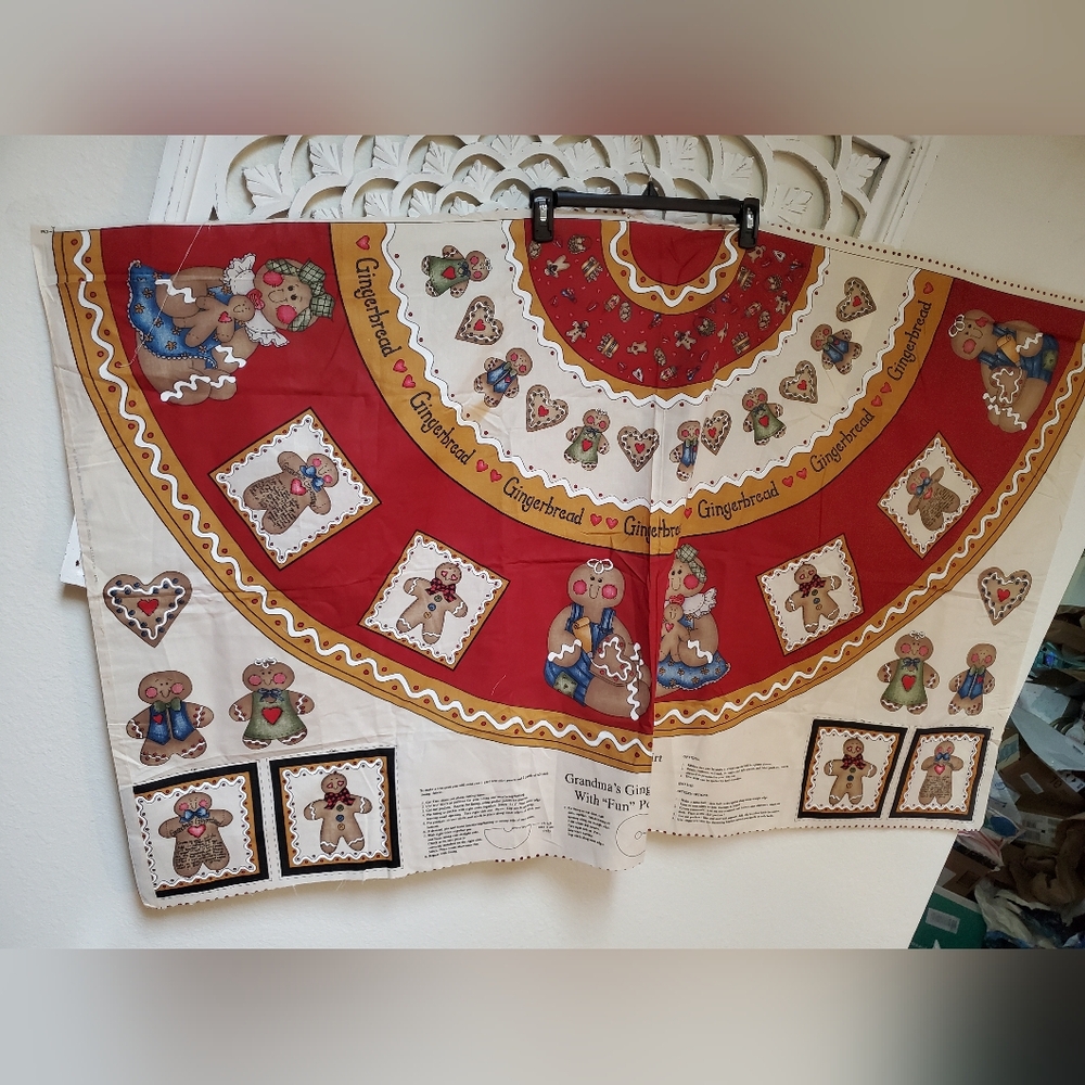 Vintage Gingerbread Tree Skirt Panel NOTE 1 ONLY